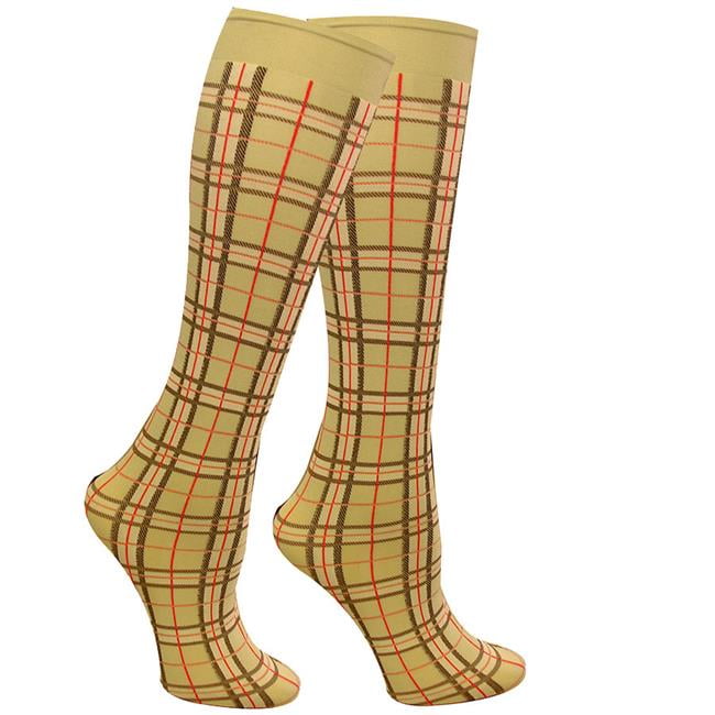 plaid boot socks