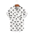 thumbnail image 6 of Erwazi Men's Hawaii Printed Cotton Linen Shirt Short Sleeve Collared Button Down Casual Shirt with Chest Pocket, 6 of 7