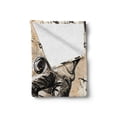 thumbnail image 2 of African Soft Flannel Fleece Throw Blanket, Saxophonist on Murky Backdrop Playing Music Rhythm Groovy Band Artwork, Cozy Plush for Indoor and Outdoor Use, 50" x 70", Marigold Tan Black, by Ambesonne, 2 of 6