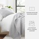 thumbnail image 4 of Juego de Edredón Resistente a las Arrugas para Todas las Estaciones, Colcha Floral Gris Claro Cosida para Ropa de Cama Tamaño Queen de Comfort Canopy, 4 of 10