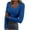 Blue, variant on Homenesgenics Base Layers for Women Fleece Womens Long Sleeve Scoop Neck Ribbed Knit Fitted Casual Tops Tee Slim Fit Basic Shirts Green M