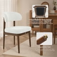 thumbnail image 5 of Hawsaiy Dining Chairs Set of 2, Upholstered Kitchen & Dining Room Chairs with Solid Wood Frame, Curved Back Side Chairs, Cream, 5 of 9