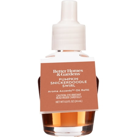 Better Homes and Gardens Aroma Accents Oil Refill, Pumpkin Snickerdoodle Swirl, 24mL