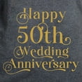 thumbnail image 3 of CafePress - 50Th Wedding Anniversary Gold Retro Typography T Shirt - Women's Traditional Fit Dark T-Shirt, 3 of 4