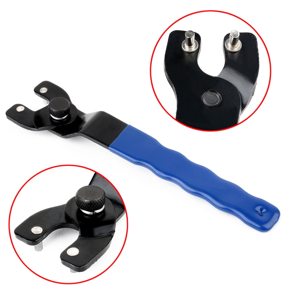 Heavy Adjustable Pin Spanner Pin Spanner Wrench Angle Grinder Black+Blue Hot
