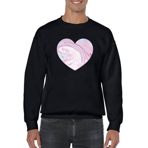 Watercolor Heart Sweatshirt Men -Smartprints Designs, Male Small