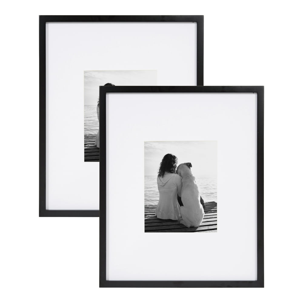 DesignOvation Gallery Wood Photo Frame Set for Customizable Wall