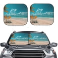 thumbnail image 2 of Saiise Shopping Cart On Tropical Beach for Foldable Car Sun Shades (2-Pack) Offer Sun Protection with an Easy-fold Design for Convenient Windshield Shading-Small, 2 of 6