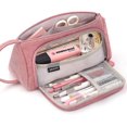 thumbnail image 1 of Large Capacity Colored Canvas Storage Pouch Marker Pen Pencil Case Simple Stationery Bag Holder Compatible With Middle High School Office Coll, 1 of 5