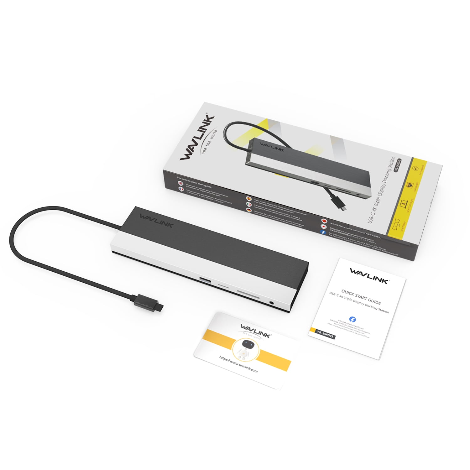 Wavlink USB C 12-in-1 Triple Display Type-C Hub Docking Station with HDMI DP and VGA, 100W PD3.0 Charging, Ethernet and USB Ports