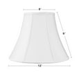 thumbnail image 3 of 6x12x9" CLIP-ON FITTER White Shantung Bell Lampshade, 3 of 5