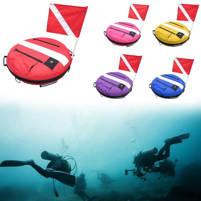 Scuba Diving Training Buoy Freediving Flag Float Marker Inflatable