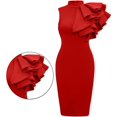 thumbnail image 2 of Women's Cocktail Bodycon  Sleeveless Formal Mini Pencil Dress, 2 of 19