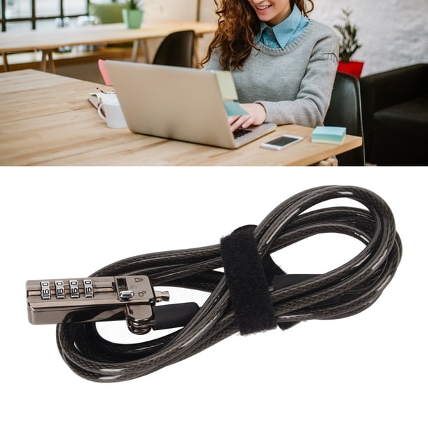 Candado Para Computadora Portátil, Candado De Cable Duradero Ajustable Con Longitud De Cifrado De 4 Dígitos Para Notebook