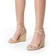 thumbnail image 5 of DREAM PAIRS Womens Open Toe Espadrilles Dressy Platform Sandals Buckle Ankle Strap Stylish Wedges Sandals, 5 of 6