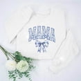 thumbnail image 2 of Penkiiy Mujeres de manga larga Mama Sudaderas de cuello redondo Suéter de cuello suelto blusa ligera Tops S Blanco, 2 of 7