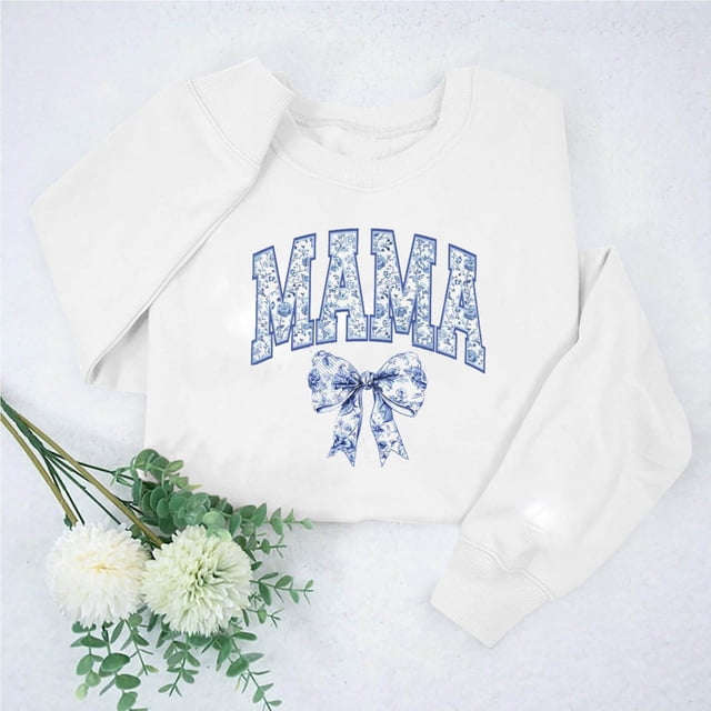 Frostluinai Chandails en Molleton Amusants pour Maman Femmes Manches Longues Pull Oversize Col Rond Lounge Chandails en Molleton Coupe Ample Printemps Chandails en Molleton Liquidation