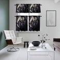 thumbnail image 5 of Dog Kitchen Curtains Valances and Tiers Set of 3 Pet Eyes Tier Curtains and Valance with Rod Pocket for Small Windows, 27.5"x24", 5 of 9