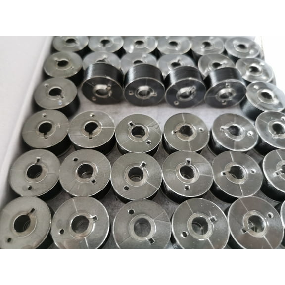Prewound bobbins, Plastic Sided, Size A, Style A, Class 15, 15J, SA156, 144pcs, Black Color, 100% Polyester, 75D/2