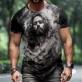 thumbnail image 4 of adaychics Jesus T Shirts for Men Cross Short Sleeve Crewneck Christian Graphic Tees Regular Fit Summer Tops for Streetwear, 4 of 6