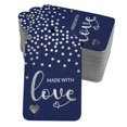 thumbnail image 1 of Inkdotpot Pack Of 50 Real Silver Foil Paper Tags Made With Love Text Favor Hang Tags, 1 of 6