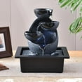 thumbnail image 4 of Tabletop Water Fountain Feng Shui Waterfall Landscape Home Table Ornaments A, 4 of 5