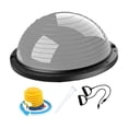 thumbnail image 3 of Pelota de equilibrio con bandas de resistencia y bomba, 18 pulgadas, pelota de ejercicio semiesférica, Gris, 3 of 8