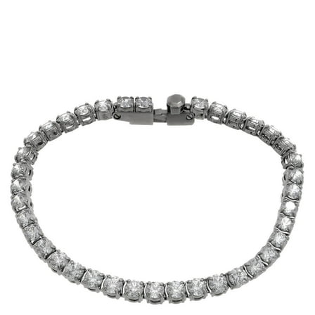 Swarovski Matrix Tennis Bracelet Round Ruthenium Shiny Silver Grey