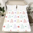 thumbnail image 2 of Feelyou Colorful Castle Queen Sheet Sets, Princess Style Flat Sheet, Cute Crown Stars Queen Fitted Sheet, 2 of 7