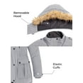 thumbnail image 4 of Wantdo Women's Plus Size Jacket Insulated Puffer Coat Winter Parka with Removable Hood Grey 4X, 4 of 9