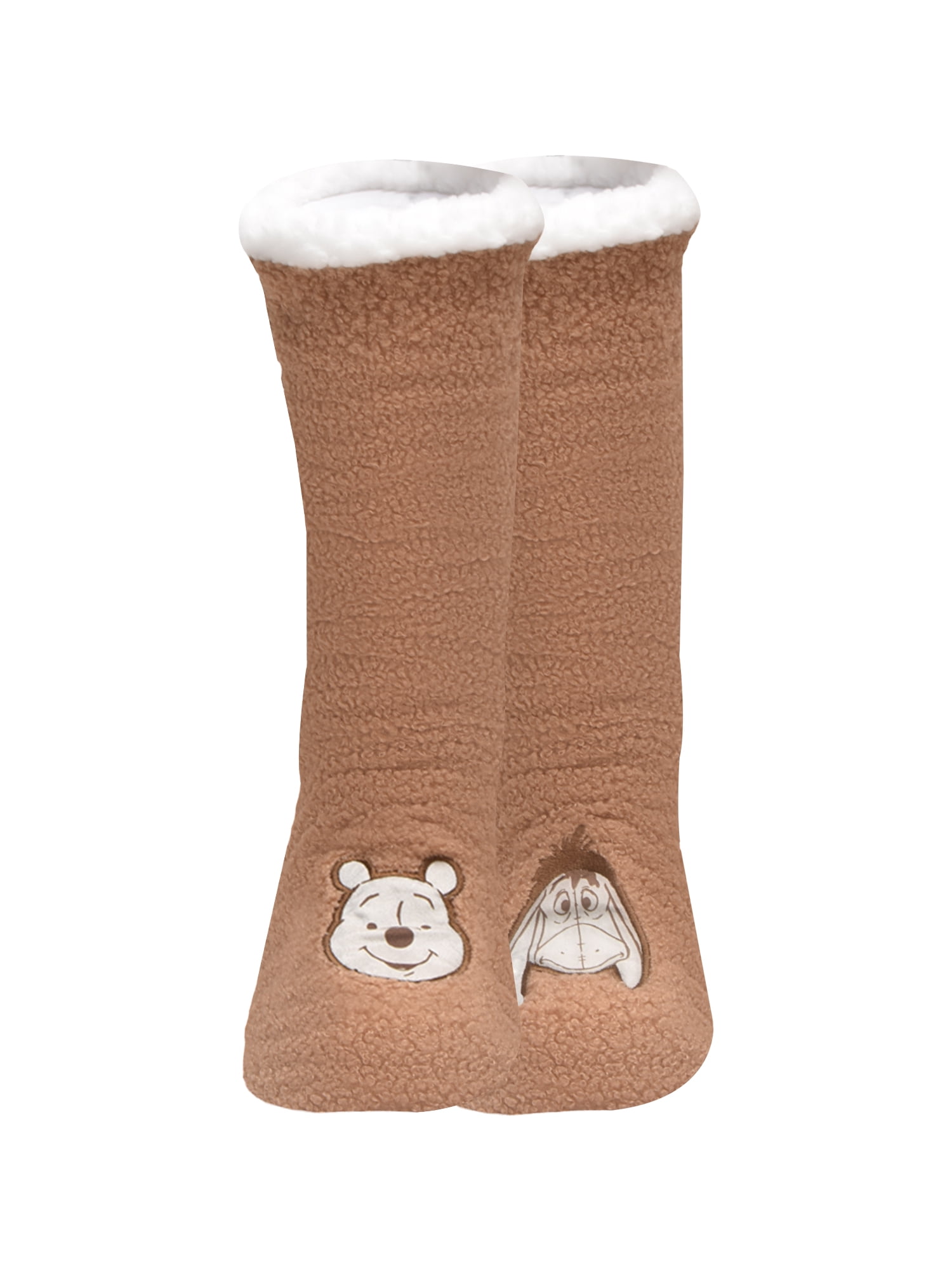 Disney Winnie the Pooh Womens 1-Pack Slipper Sock, Shoe Size 4-10