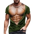 thumbnail image 2 of Herrnalise Gift For Men Men's Fashion Muscular Man Print Fashion Fitness Round Neck Short Sleeve T-Shirt under $10, 2 of 5
