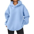 thumbnail image 2 of Mohiass Womens Oversized Hoodies Fleece Hooded Sweatshirts Casual Comfy Tops Fall Fashion 2025 Cute Clothes with Pockets Sky Blue S, 2 of 6
