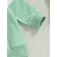 thumbnail image 6 of GXFC Little Boys Fall Tracksuit Outfits Clothes 6M 1T 2T 3T 4T 5T Kids Boys Long Sleeve Half Zipper Contrast Color Sweatshirt and Elastic Waistband LoCasual Autumn Clothing for Children Boys, 6 of 8