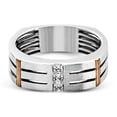 thumbnail image 2 of EOEMY 8mm Silver Rose Gold White Cz Band Women'S Stainless Steel Hollow Ring Size 6-10, 2 of 4