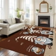 thumbnail image 3 of Area Rug for Living Room, Coffee Gnomes Non-Slip Indoor Large Carpet for Bedroom/Dining Room, Coffee Beans Cups Brown Washable Low-Profile Rectangle Floor Runner Rugs - 5 x 7 Ft, 3 of 7