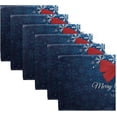 thumbnail image 6 of GZHJMY Christmas Tree Navy Cloth Napkins Washable Reusable Polyester Dinner Napkins 20 x 20 Inch for Home Weddings Parties Holiday Table Napkins Set of 4, 6 of 7