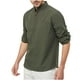 thumbnail image 1 of Blusa y camisa de manga larga con cuello vuelto para hombre, informal, con botones, de lino y algodón, a la moda., 1 of 3