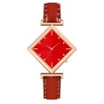 thumbnail image 2 of Reloj de cuarzo para mujer, relojes para mujer VANSVAR Reloj de pulsera analógico con correa de cuero de cuarzo informal para mujer Reloj de acero inoxidable, 2 of 2