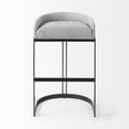 thumbnail image 2 of Light Gray Bar Stool with Black Metal Base, 2 of 8