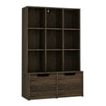 thumbnail image 2 of Homhougo Modern Cube Bookcase, 9-Cube Storage Cabinet Display Shelf with 2 Mobile Drawers, Expresso Finish, 2 of 14