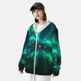 thumbnail image 3 of Daiia Northern Lights UPF 50+ Sun Protection Hoodie Jacket Lightweight Long Sleeve Sun Shirt for Women Men with Pocket Hiking Outdoor-3X-Large, 3 of 7