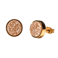 thumbnail image 3 of Aretes Mujer LuckyLy Piedras Preciosas Acero Inoxidable y Piedra Drusa Modelo Anya dorado UNITALLA, 3 of 8