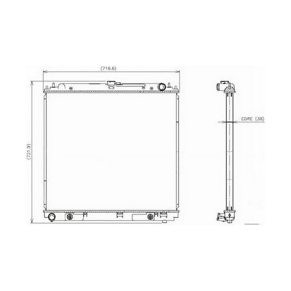 Radiator - Compatible with 2005 - 2009 Nissan Xterra 2006 2007 2008