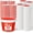 Red, variant on 100 Pack Paper Soup Containers with Lids Disposable Paper Food Containers with Vented Lids Kraft Ice Cream Bowls Soup Cup Ice Cream Cups for Restaurants (8 oz,Orange)