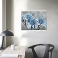 thumbnail image 4 of Jiayy Flower Canvas Wall Art Navy Blue Elegant lily flower Painting Picture Prints Home Living Room Bedroom Decor (Blue), 4 of 6