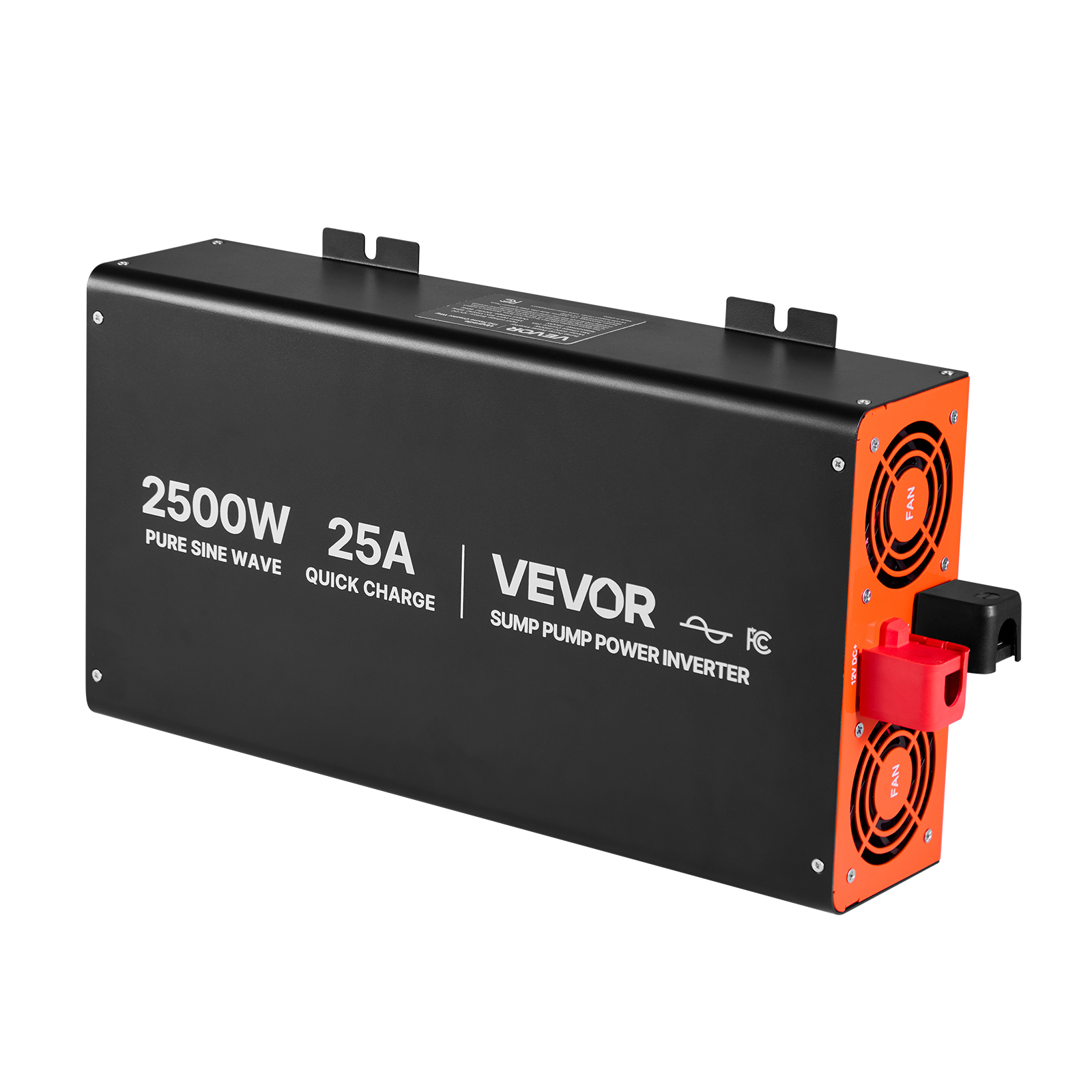 VEVOR 2500W Sump Pump Battery Backup System, LCD Display, Auto Switches to Battery Inverter Power for Sump Pump, Pure Sine Wave, for Basement Protection Emergency and Power Outage,Battery Not Include