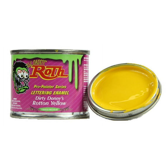 Dirty Donny's Rotten Yellow Lettering Enamel
