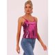 thumbnail image 2 of Disfraz de navidad Camisola Brillante Con Lentejuelas Del Día De San Patricio Para Mujer Club Party Sparkle Cami Top Rosa Caliente XS, 2 of 6