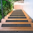 thumbnail image 2 of FUS Outdoor Rubber Stair Treads 4" x 24" inch Heavy Duty Textured Non-Slip Strips, 2 of 7